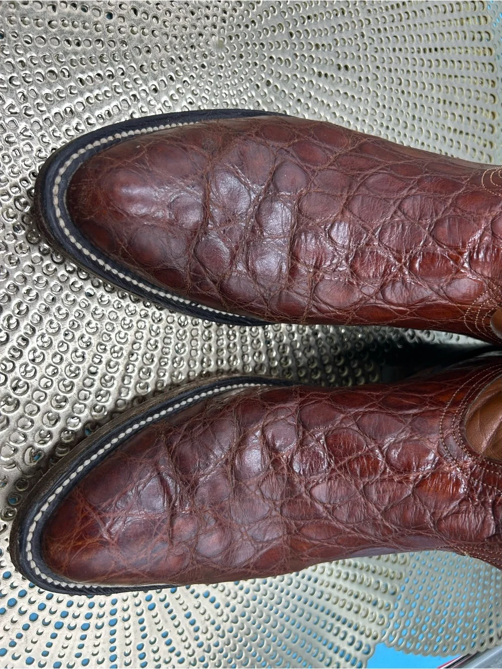 Nocona men 9.5 exotic alligator print Texas cowboy boots